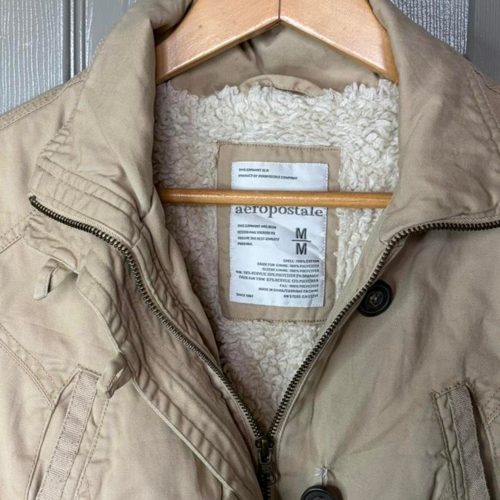 Aeropostale fur jacket  Size M  y2k fur preppy fairy cottagecore spring summer - Picture 4 of 4